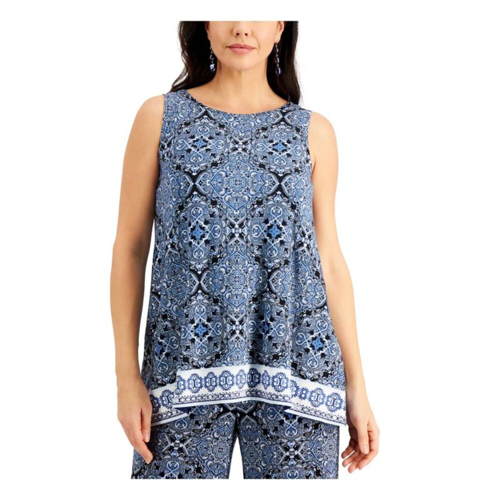KASPER Womens Sleeveless Scoop Neck Wear To Work Top